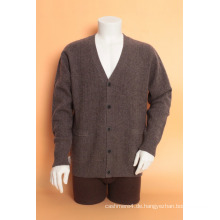 Yak Wolle / Cashmere tiefem V-Ausschnitt Strickjacke Langarm-Pullover / Kleidung / Kleidung / Strickwaren